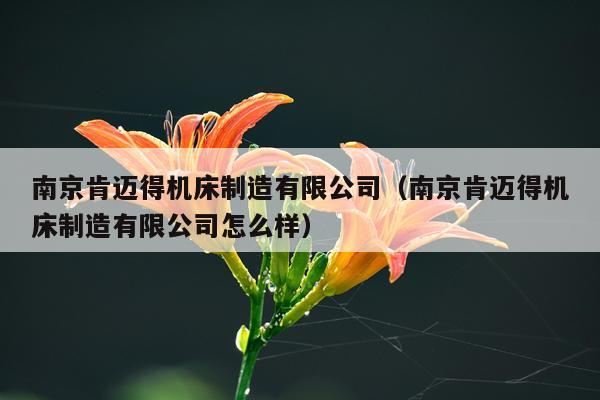 南京肯迈得机床制造有限公司（南京肯迈得机床制造有限公司怎么样）