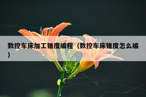 数控车床加工锥度编程（数控车床锥度怎么编）