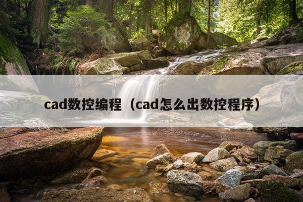 cad数控编程（cad怎么出数控程序）