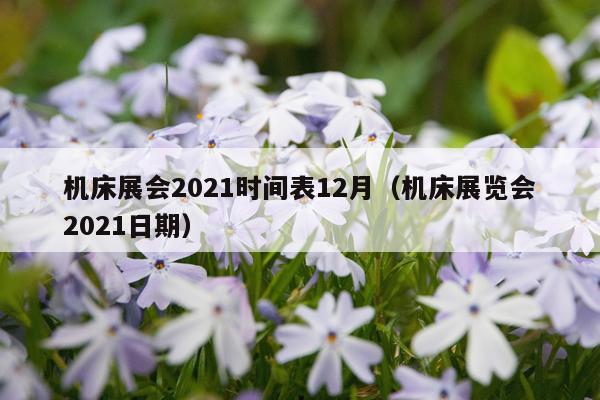 机床展会2021时间表12月（机床展览会2021日期）