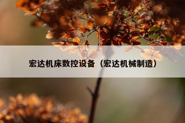 宏达机床数控设备（宏达机械制造）