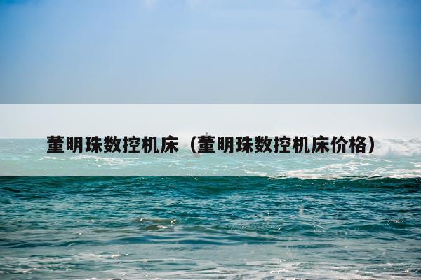 董明珠数控机床（董明珠数控机床价格）