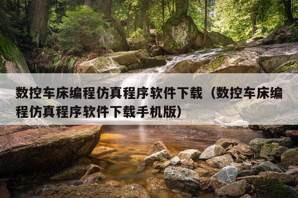 数控车床编程仿真程序软件下载（数控车床编程仿真程序软件下载手机版）