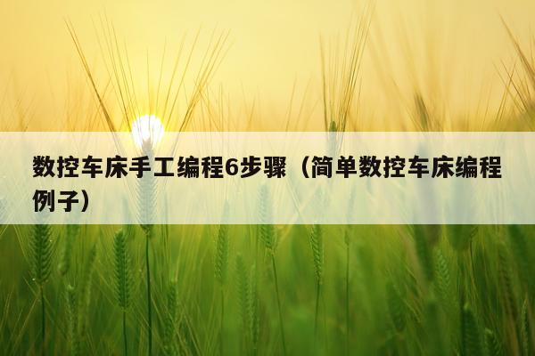 数控车床手工编程6步骤（简单数控车床编程例子）