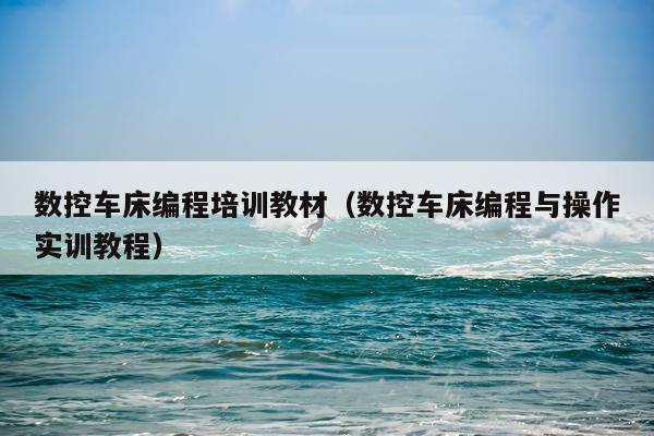 数控车床编程培训教材(数控车床编程与操作实训教程)