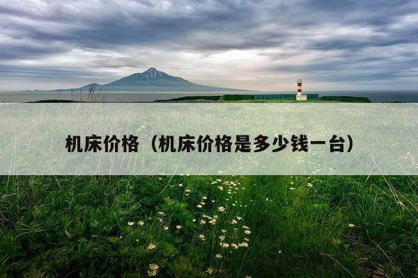 机床价格(机床价格是多少钱一台)