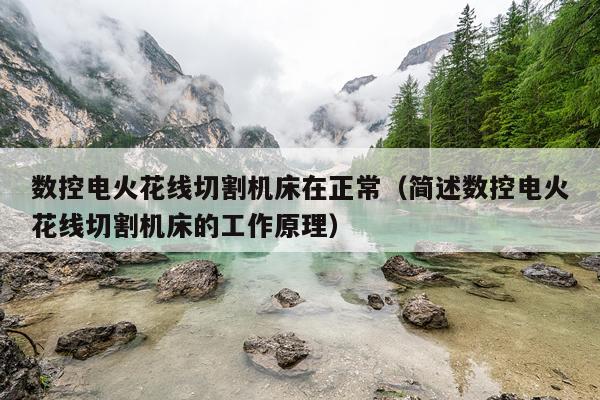 数控电火花线切割机床在正常（简述数控电火花线切割机床的工作原理）