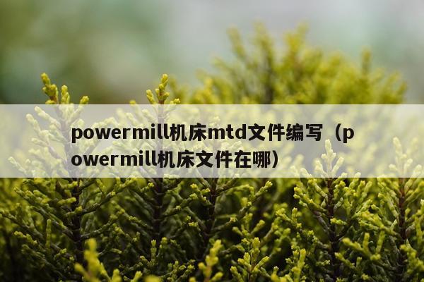 powermill机床mtd文件编写（powermill机床文件在哪）