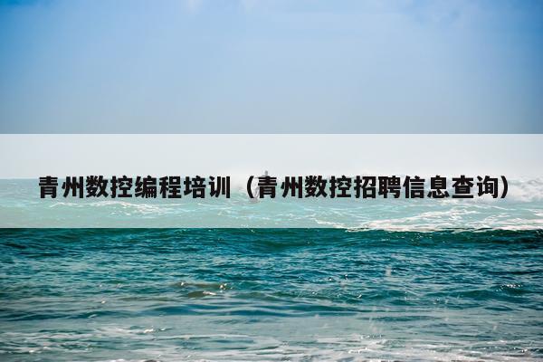 青州数控编程培训（青州数控招聘信息查询）