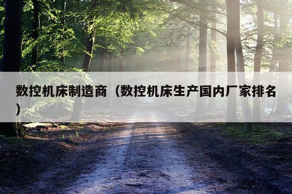 数控机床制造商（数控机床生产国内厂家排名）