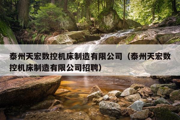 泰州天宏数控机床制造有限公司（泰州天宏数控机床制造有限公司招聘）