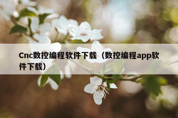 Cnc数控编程软件下载（数控编程app软件下载）