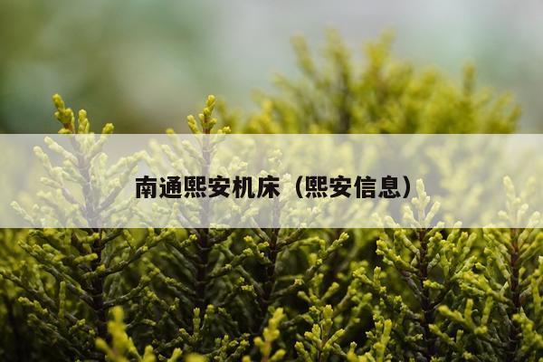 南通熙安机床（熙安信息）