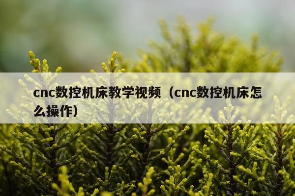 cnc数控机床教学视频（cnc数控机床怎么操作）