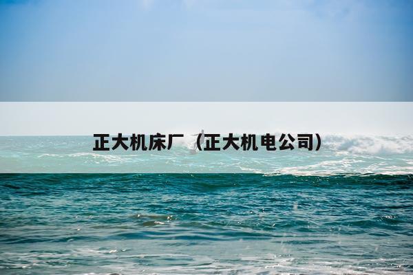 正大机床厂(正大机电公司)