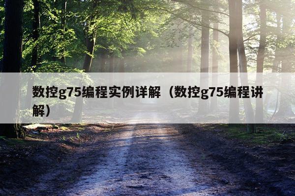 数控g75编程实例详解（数控g75编程讲解）