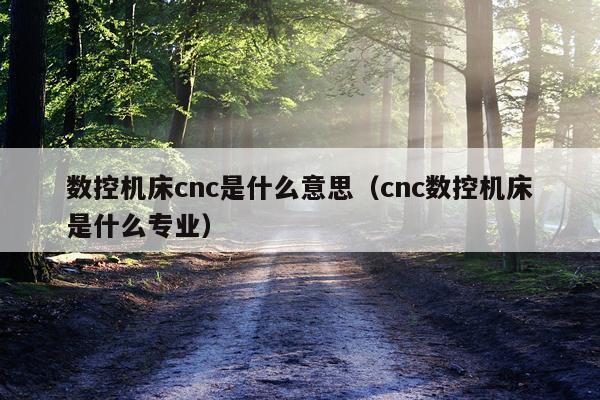 数控机床cnc是什么意思（cnc数控机床是什么专业）