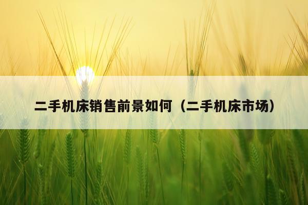 二手机床销售前景如何（二手机床市场）