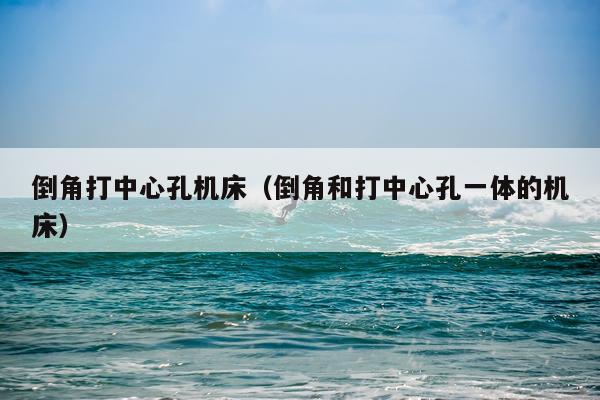 倒角打中心孔机床（倒角和打中心孔一体的机床）