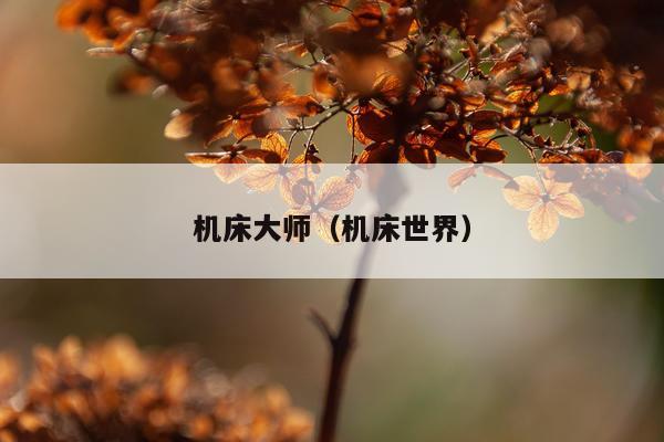 机床大师（机床世界）