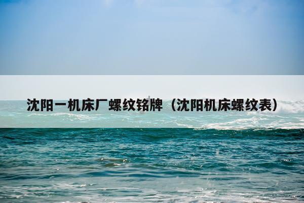 沈阳一机床厂螺纹铭牌（沈阳机床螺纹表）