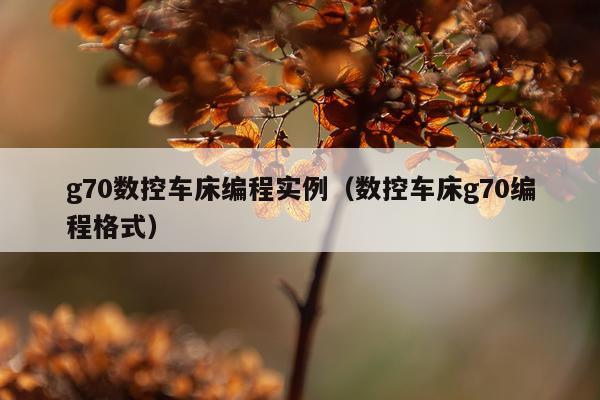 g70数控车床编程实例（数控车床g70编程格式）