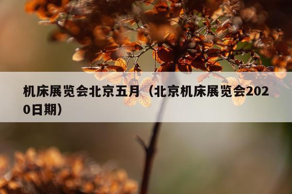 机床展览会北京五月（北京机床展览会2020日期）