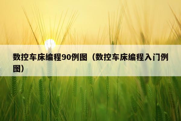 数控车床编程90例图（数控车床编程入门例图）