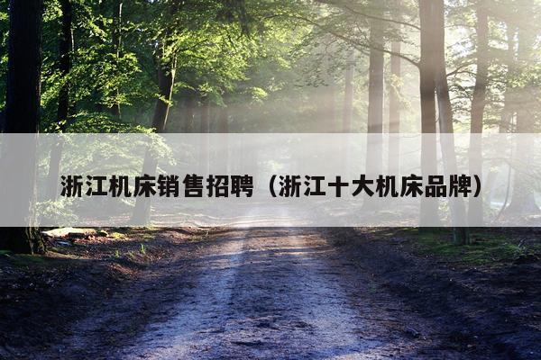 浙江机床销售招聘（浙江十大机床品牌）