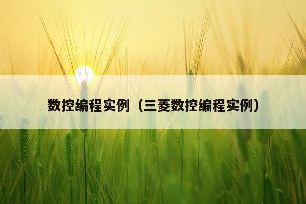 数控编程实例（三菱数控编程实例）