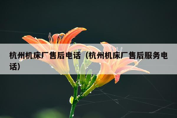 杭州机床厂售后电话（杭州机床厂售后服务电话）