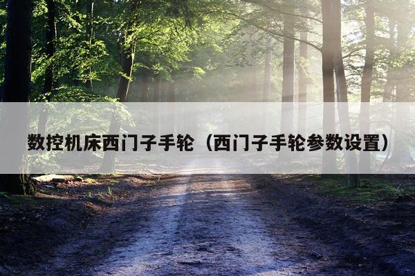 数控机床西门子手轮(西门子手轮参数设置)