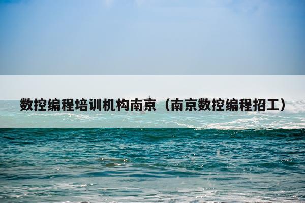 数控编程培训机构南京（南京数控编程招工）