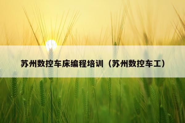 苏州数控车床编程培训（苏州数控车工）