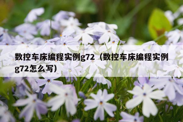 数控车床编程实例g72(数控车床编程实例g72怎么写)