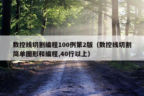 数控线切割编程100例第2版（数控线切割简单图形和编程,40行以上）