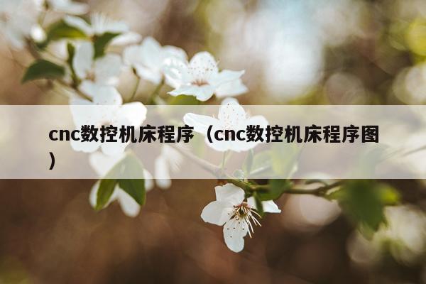 cnc数控机床程序（cnc数控机床程序图）