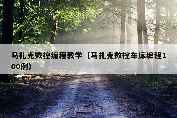 马扎克数控编程教学（马扎克数控车床编程100例）