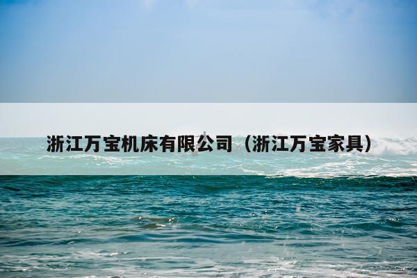 浙江万宝机床有限公司（浙江万宝家具）
