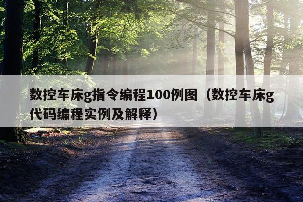数控车床g指令编程100例图(数控车床g代码编程实例及解释)