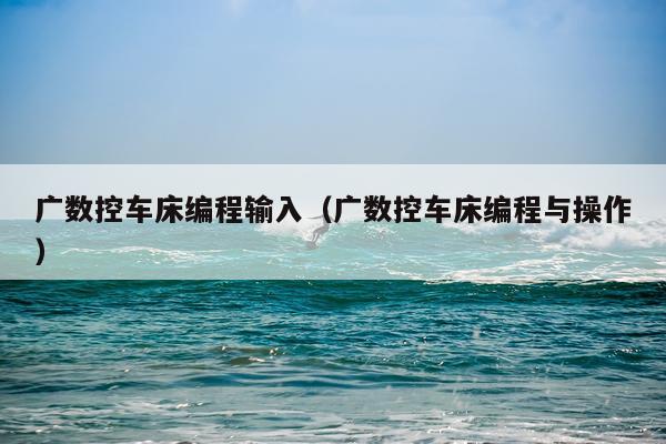 广数控车床编程输入（广数控车床编程与操作）