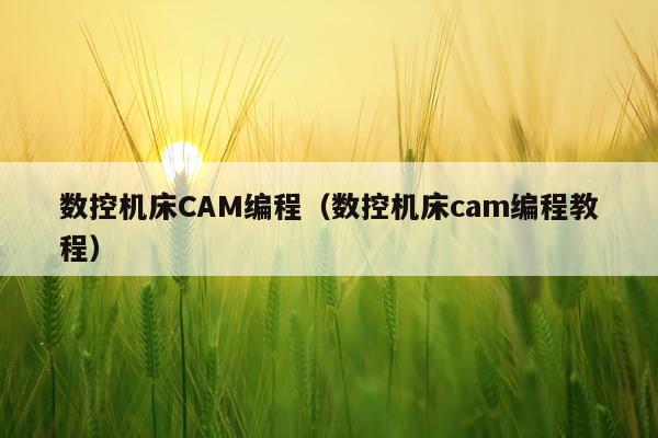 数控机床CAM编程（数控机床cam编程教程）