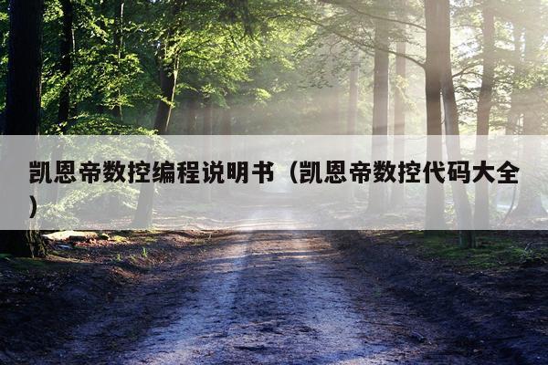 凯恩帝数控编程说明书（凯恩帝数控代码大全）