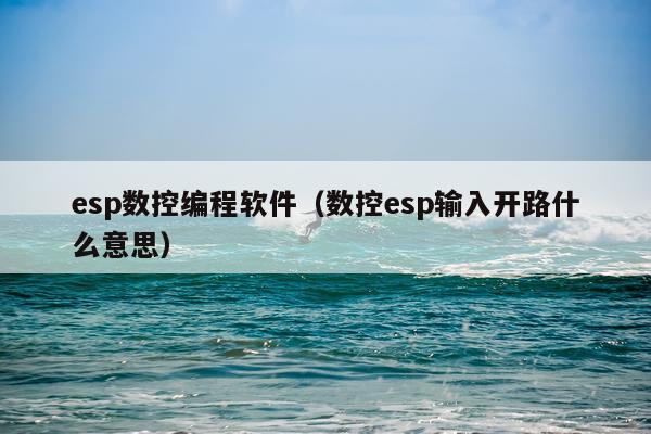 esp数控编程软件（数控esp输入开路什么意思）