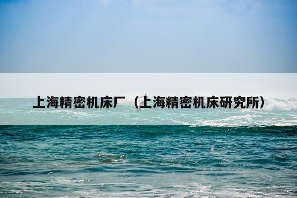 上海精密机床厂（上海精密机床研究所）