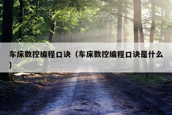 车床数控编程口诀(车床数控编程口诀是什么)
