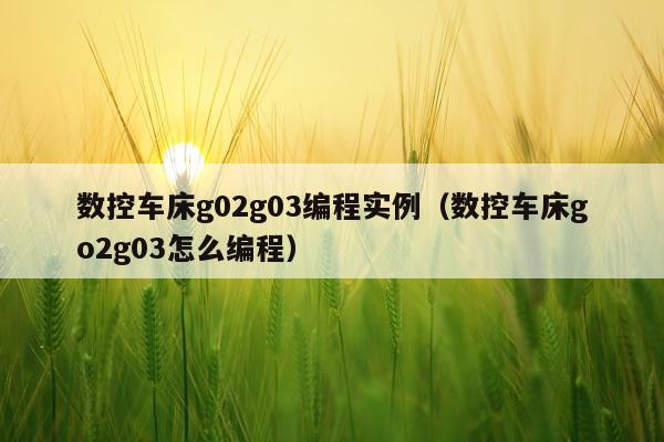 数控车床g02g03编程实例（数控车床go2g03怎么编程）