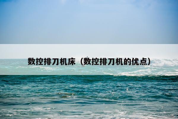 数控排刀机床（数控排刀机的优点）