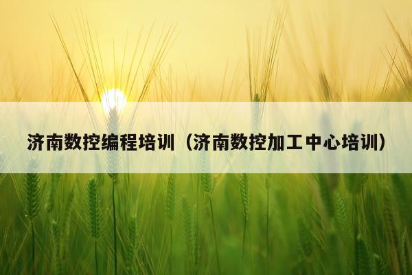 济南数控编程培训(济南数控加工中心培训)