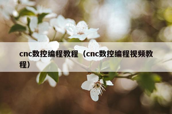 cnc数控编程教程(cnc数控编程视频教程)